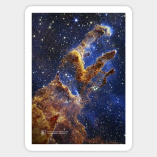 JWST Pillars of Creation, 2022 (James Webb/JWST) Sticker